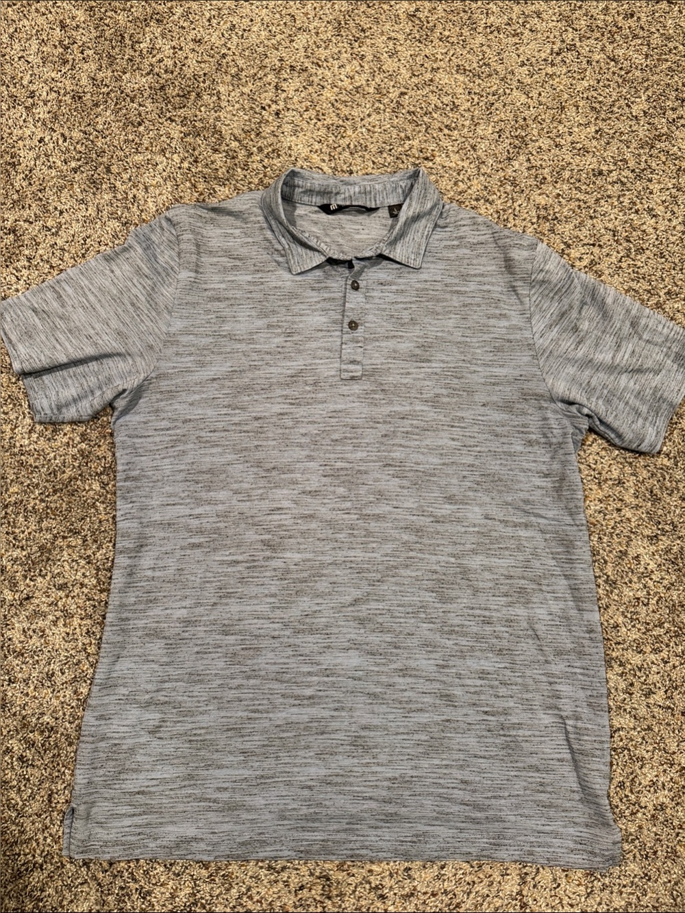 Travis Mathew Heathered Light Blue Polo